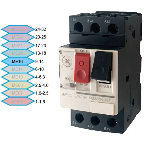 Автоматический выключатель защиты двигателя GV2ME16 [9-14]