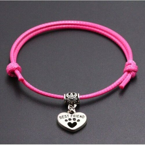 Браслет-цепочка WowMan Jewelry, серебристый, розовый фитнес браслет geozon heart beat pink