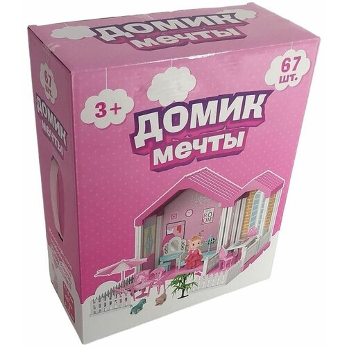 фото Кукольный домик, игрушки для девочек, с мебелью, кукла в наборе miksik