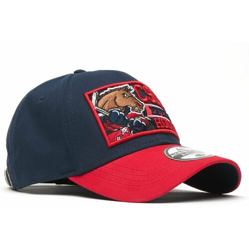 фото Бейсболка atributika & club, размер 55-58, красный, синий