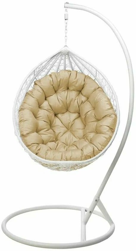 Подушка для садовых качелей, круглая напольная сидушка Вилли, бежевый - фотография № 8