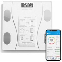 Умные весы c bmi / электронные напольные весы для iPhone / Xiaomi / Android / iOS, белый