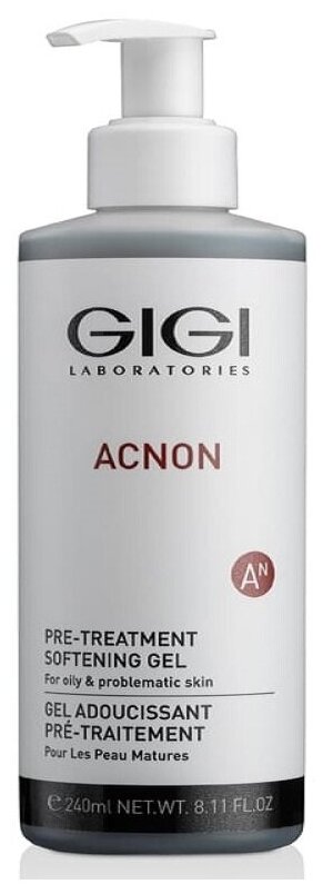 GiGi Acnon Pre-Treatment Softening Gel Размягчающий очищающий гель, 240 мл.