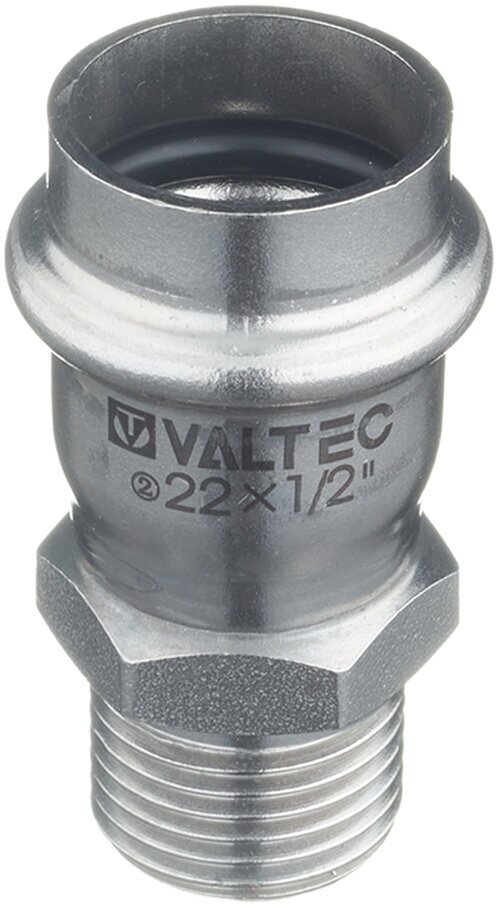 Соединитель VALTEC (VTi.901. I.002204) 22 мм х 1/2 НР(ш) нержавеющая сталь