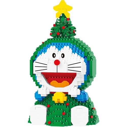 конструктор 3d из миниблоков balody doraemon котик радостный сидит 886 элементов ba16131 Конструктор 3D из миниблоков Balody Doraemon котик елочка 1074 деталей