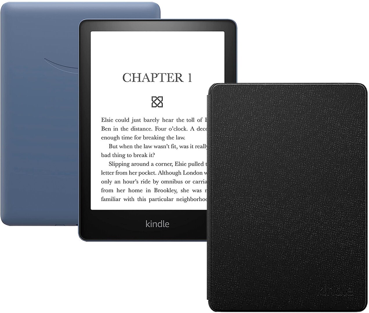 Электронная книга Amazon Kindle PaperWhite 2021 16Gb Denim Ad-Supported с фирменной обложкой