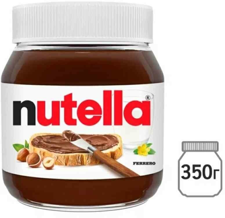 Шоколадная паста Nutella ореховая с добавлением какао, 350 г 6 шт - фотография № 1