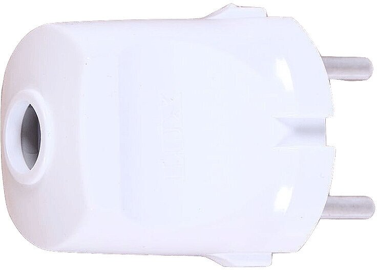 Вилка LUX ВР30 белая разборная без з/к, 250В 6А - фотография № 4