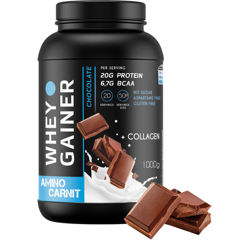 AminoCarnit Whey Gainer 1000 гр. шоколад aminocarnit multi protein 900 гр шоколад
