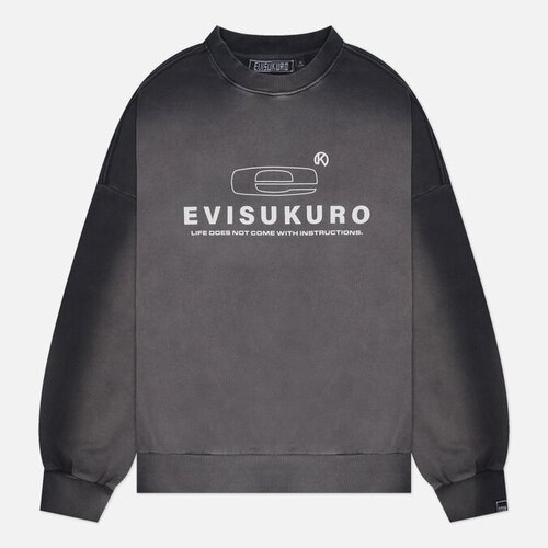 Толстовка Evisu, силуэт свободный, размер XL, черный