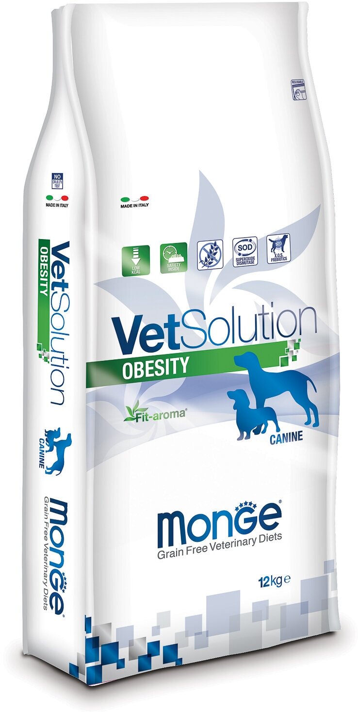 Monge VetSolution Dog Obesity диета для собак Обесити 12 кг