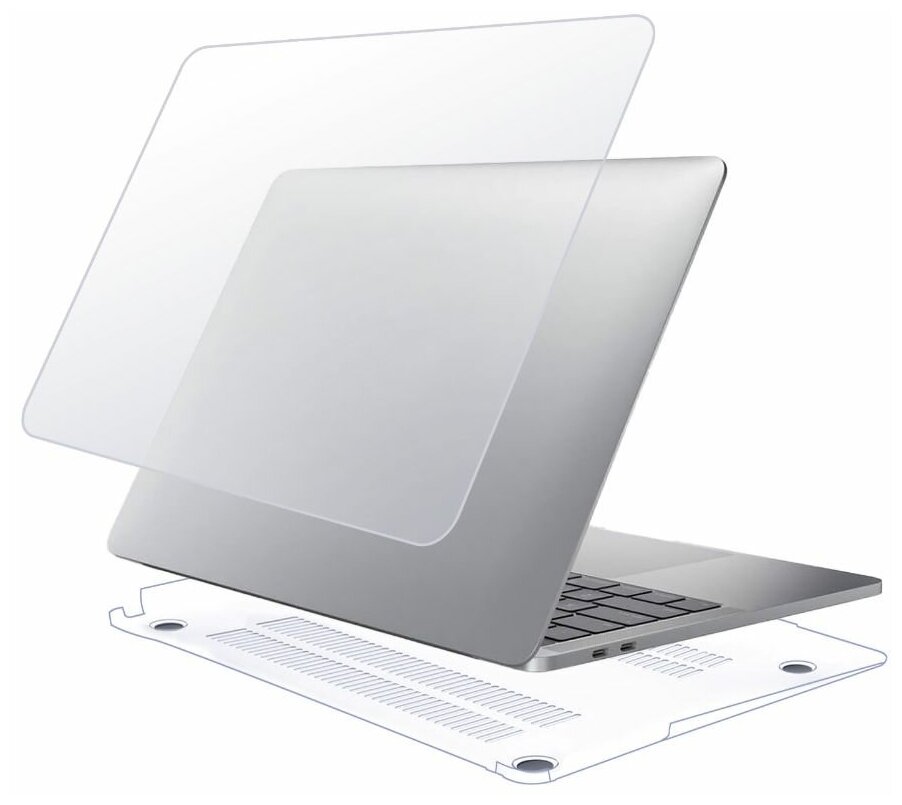 Чехол накладка дкуля ноутбука Apple Macbook Air 136 дюймов М2 2022 А2681 / Защитный пластик