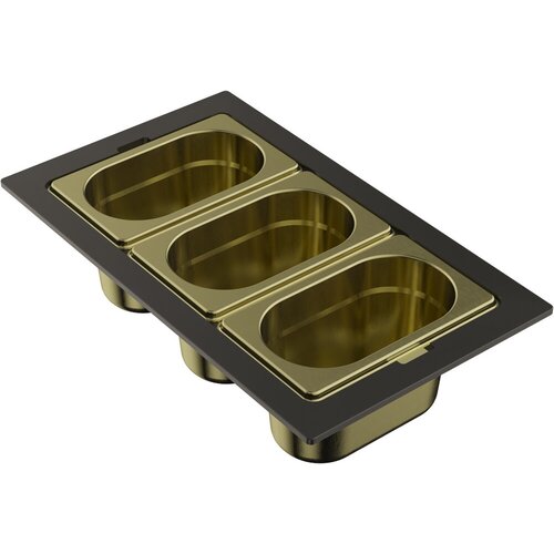 Контейнер Omoikiri DC-04-3 LG 4999089 для кухонной мойки, светлое золото