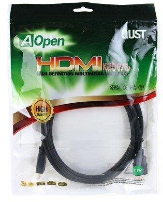 Кабель HDMI (m) - HDMI (m), 1.8 м, AOpen (ACG711D-1.8M), Blister