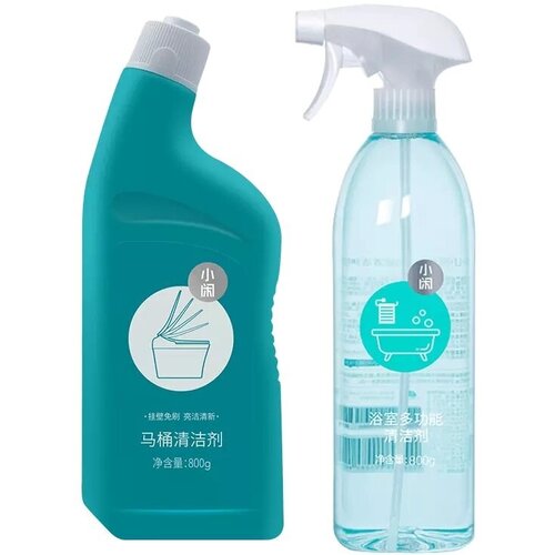 Набор чистящих средств для ванны и унитаза Xiaomi Xiaoxian Toilet Cleaner 800g + Bathroom Multifunctional Cleaner 800g