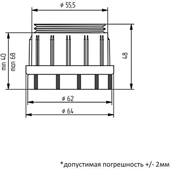 Опора регулируемая, d=60 мм - фотография № 3