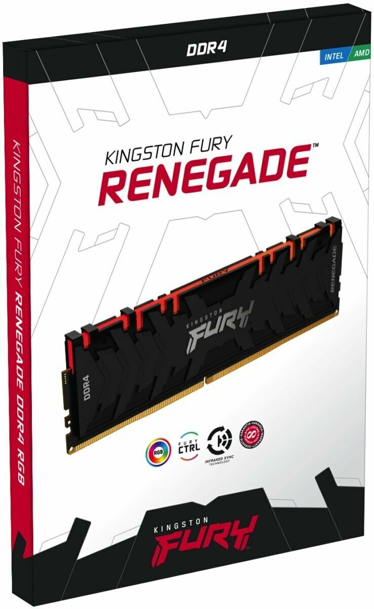 Оперативная память Kingston Fury Renegade RGB KF436C16RBAK2/16 DDR4 - 2x 8ГБ 3600, DIMM, Ret - фотография № 11