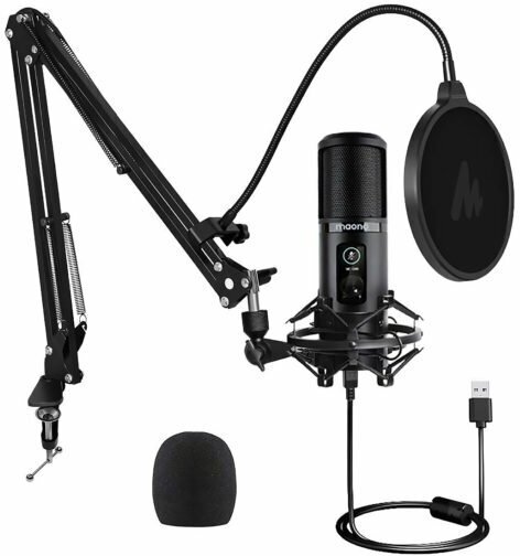 Микрофон проводной Maono AU-PM421, разъем: USB, черный