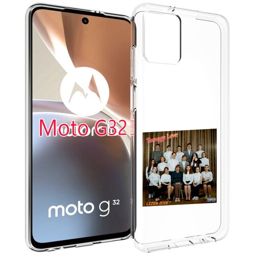 Чехол MyPads Teenage Love LIZER для Motorola Moto G32 задняя-панель-накладка-бампер