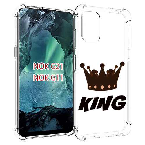 Чехол MyPads корона-короля-черный для Nokia G11 / G21 задняя-панель-накладка-бампер чехол mypads корона короля черный для nokia g60 5g задняя панель накладка бампер