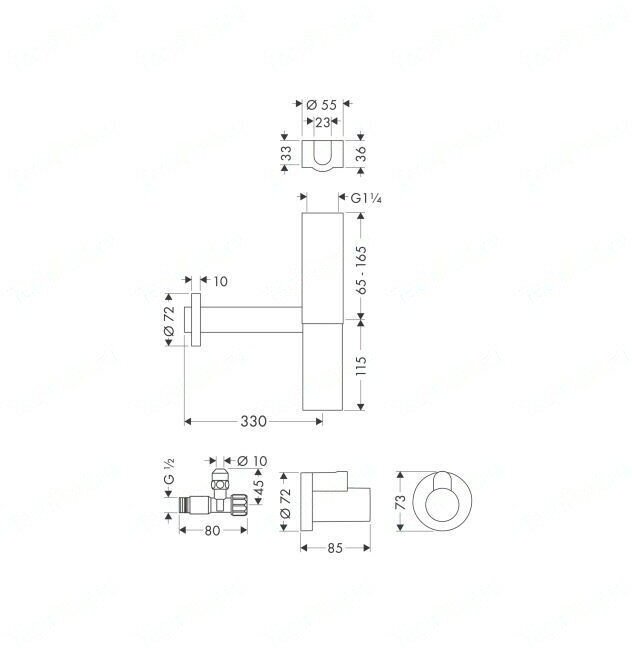 Сифон для раковины Hansgrohe - фото №12