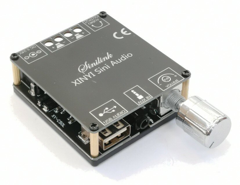 Усилитель звука 2х50 Вт на AP3050D Bluetooth 5.0 5-24В Sinilink XY-C50L