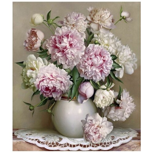 Вышивка крестиком 46х56 - Букет цветов в вазе