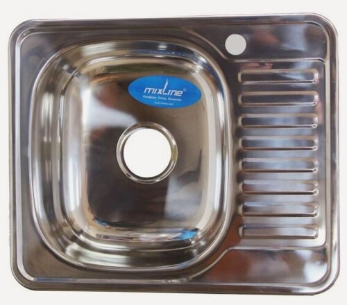 Изображение товара Кухонная мойка Mixline 48х58 (0,6) лев вып 3 1/2, 16см с сифоном
