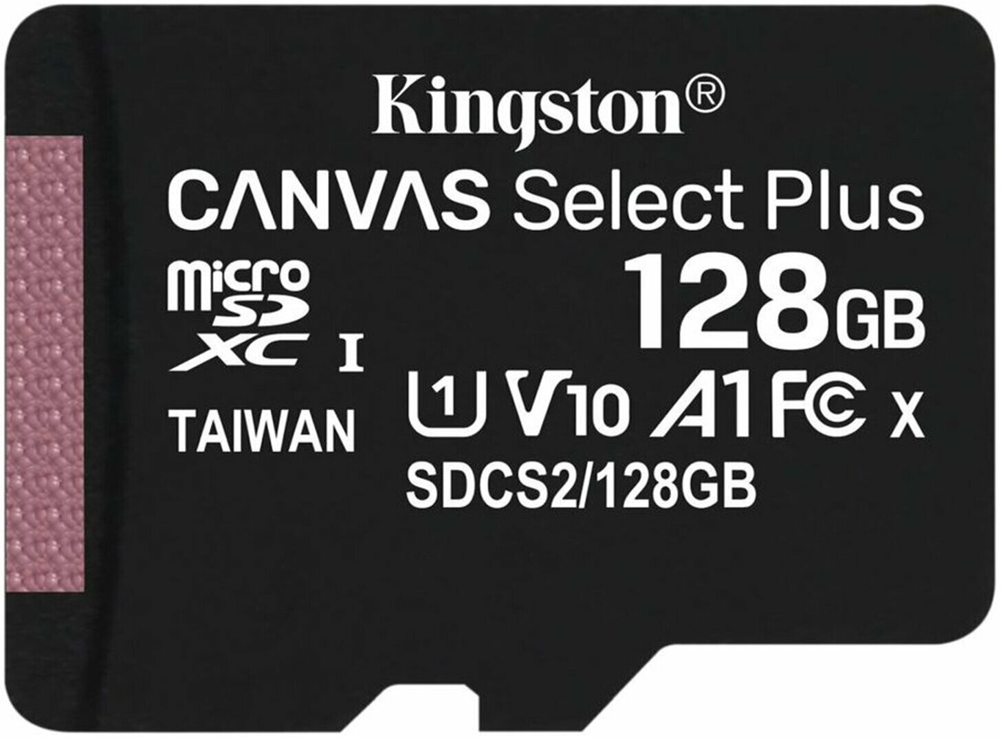 Карта памяти Kingston microSDXC 128 GB Canvas Plus UHS-I U1, 100 Мб, с, class 10 (SDCS2/128GBSP)