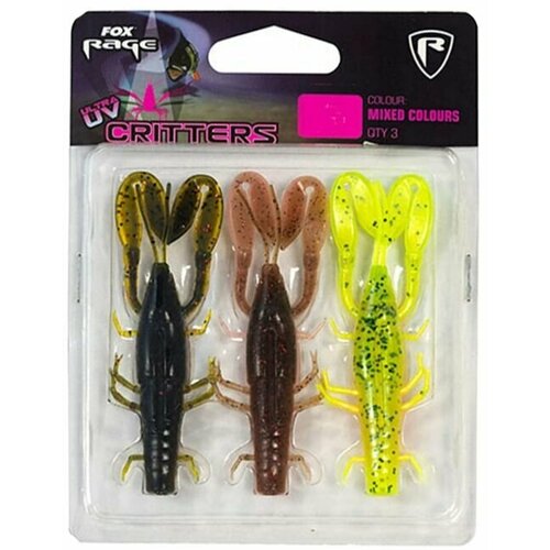 Приманка силиконовая Fox Rage Ultra UV Critter Mixed Colour Lure Packs 7 см 3 шт