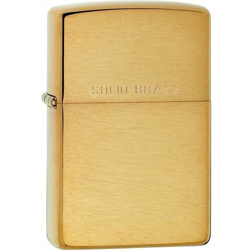 Зажигалка ZIPPO с покрытием Brushed Brass, латунь/сталь, золотистая, матовая, 38x13x57 мм