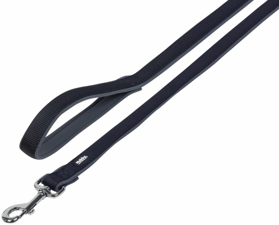 Поводок для собак CLASSIC PRENO 120см 15/20мм черный/серый - фотография № 5