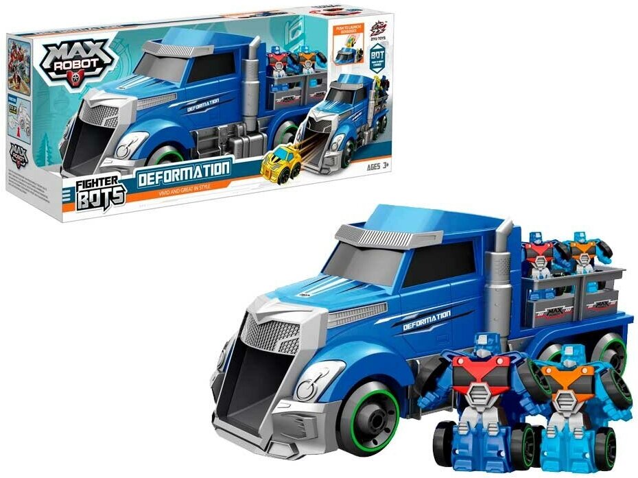 Игровой набор Мой первый трансформер. Трейлер, голубой, 45 см 1toy - фото №3