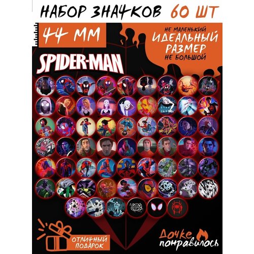 Значки на рюкзак человек паук Spider Man комикс