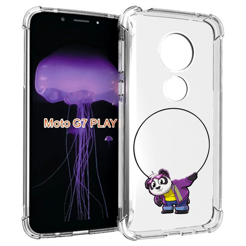 Чехол MyPads панда-с-обручем для Motorola Moto G7 Play задняя-панель-накладка-бампер