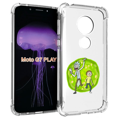 Чехол MyPads рик-и-морти-в-кружке для Motorola Moto G7 Play задняя-панель-накладка-бампер