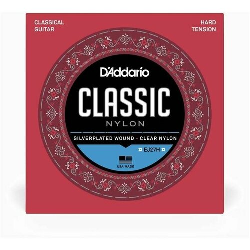 D'Addario EJ-27H Hard Струны для классической гитары, посеребренная медь