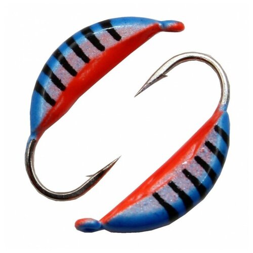 Мормышка Condor Супербанан размер XL вес 08 гр синий с полоскамикрасный 10 шт 1205₽