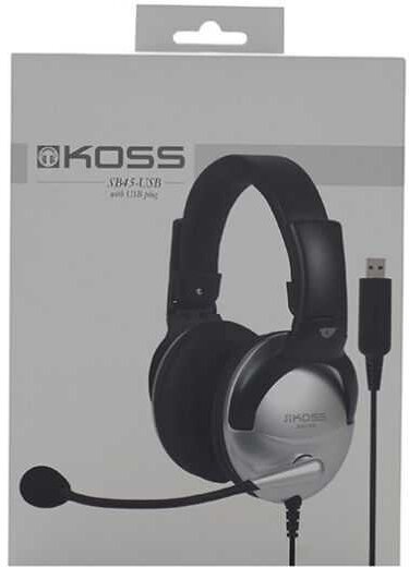 Наушники с микрофоном Koss SB45-USB черный/серебристый 2.4м мониторные оголовье (15116464)