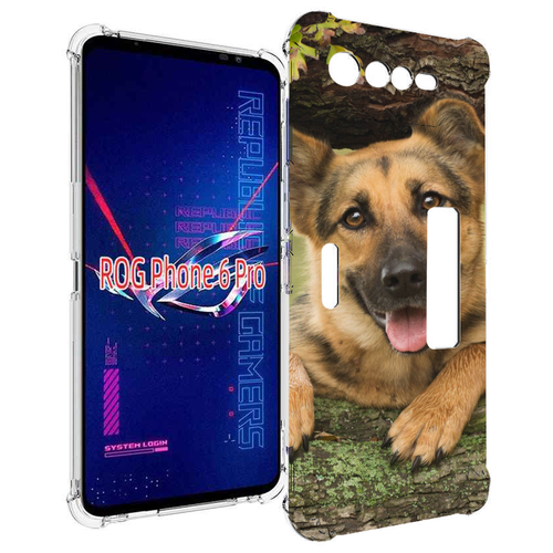 Чехол MyPads Собака-на-дереве для Asus ROG Phone 6 Pro задняя-панель-накладка-бампер
