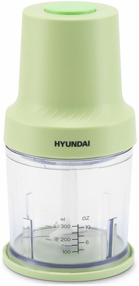 фото Измельчитель электрический Hyundai HYC-P3128, 0.8 л, салатовый/белый