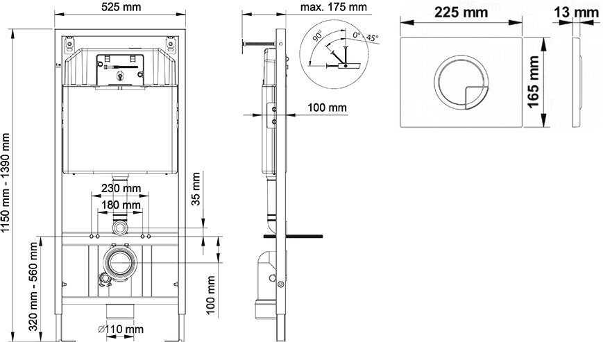 Система инсталляции для унитазов Berges Wasserhaus 040221