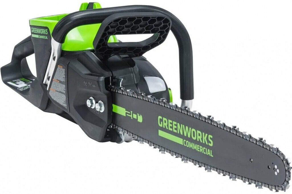 Цепная пила аккумуляторная Greenworks Арт. 2008307UA, 82V, 51 см, бесщеточная, с 1хАКБ 2.5 Ач. и ЗУ - фотография № 14