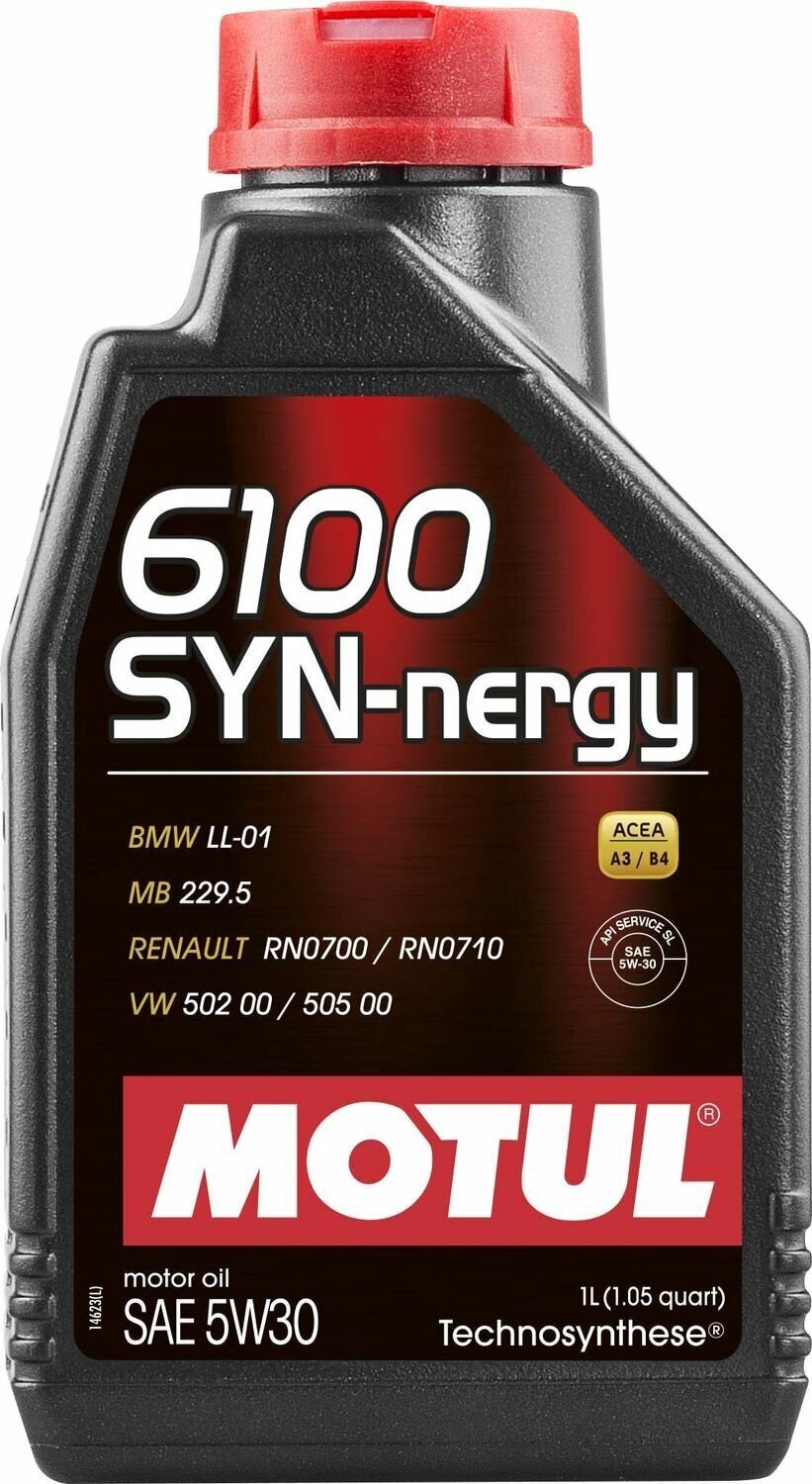 Синтетическое моторное масло Motul 6100 SYN-nergy 5W-30, 1 л
