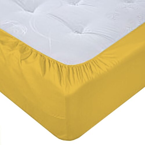 LUXSONIA Простыня поплин на резинке 140*200см, борт 20 см Мр0040-17Горчица