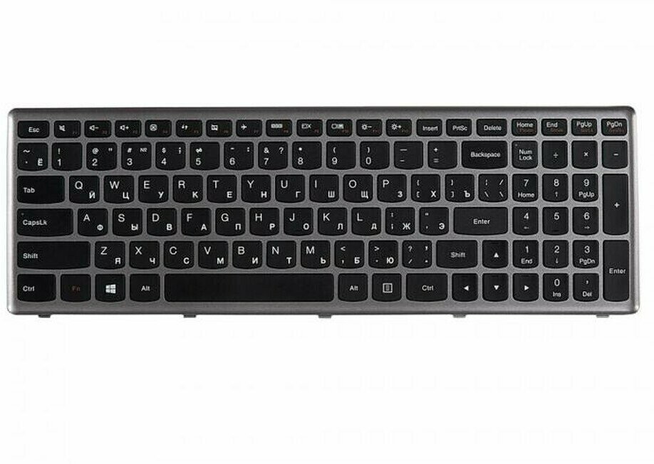 Клавиатура для ноутбука Lenovo U510 Z710 p/n: 25-205530, T6A1-RU, 9Z. N8RSC. C0R TopOn, 1 шт.