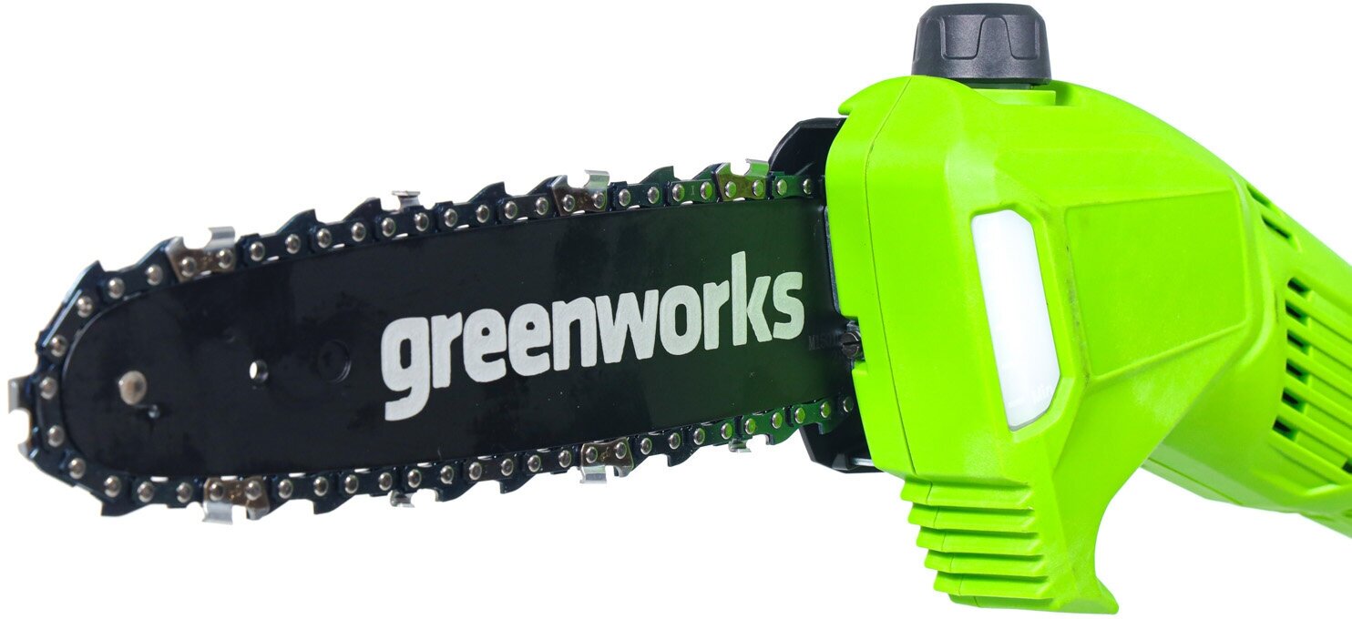 Высоторез-Кусторез аккумуляторный Greenworks Арт. 1303907, 2 в 1, 40V, без АКБ и ЗУ - фотография № 7