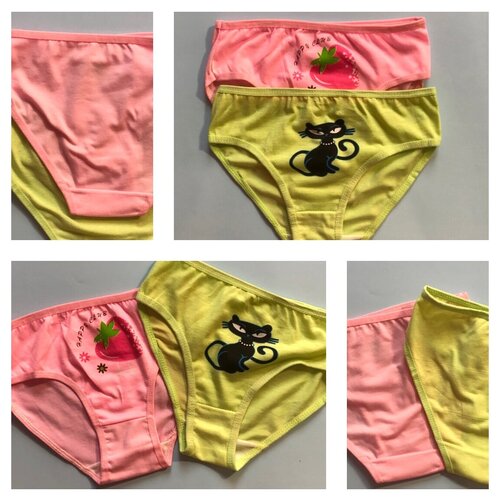 Набор 2 штуки детских трусов для девочек 5-6 лет.
