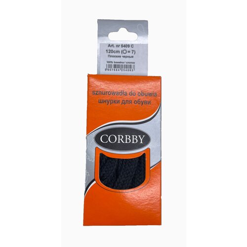 Corbby Шнурки 120 см Плоские Черные