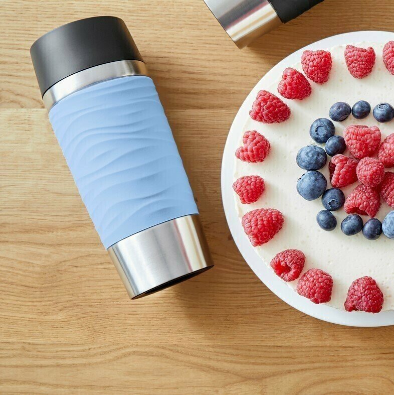 Термокружка Emsa Travel Mug Waves 0,36л Blue (N2010700) - фотография № 9